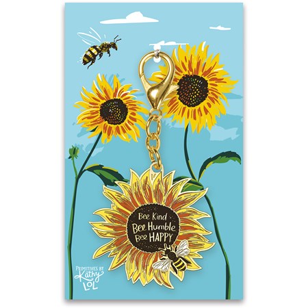 Sunflower / Bee Keychain